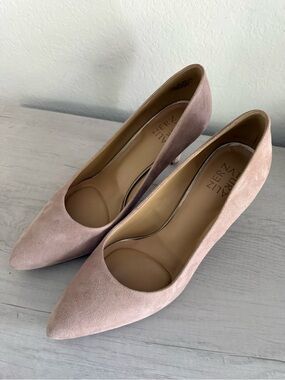 Naturalizer Taupe Dust Suede Pointed Toe Pumps w/sparkle 10.5M